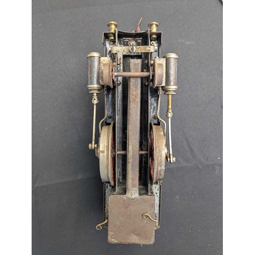 268 - A Bing Gauge 1 live steam 2-2-0 locomotive. Circa 1910, with a brass boiler and traces of red lined ... 