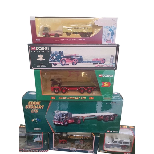 270 - Corgi and Days Gone Eddie Stobart Models x18. Wire basket containing 18 various boxed Eddie Stobart ... 