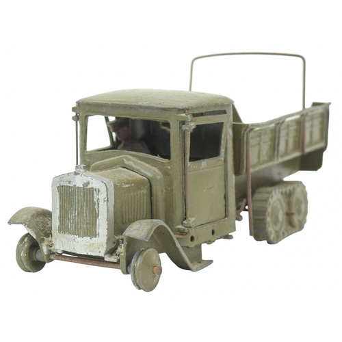 275 - A Britains half track lorry. Together with Britains and other lead soldiers, including French Zouave... 