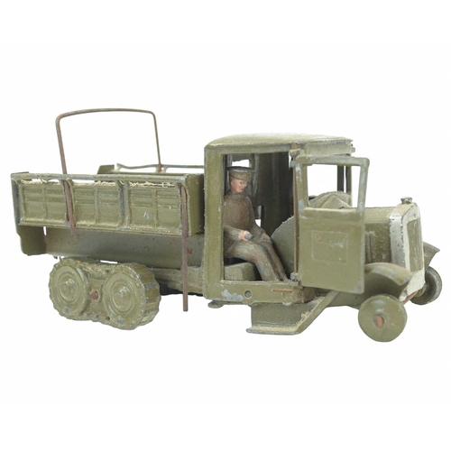 275 - A Britains half track lorry. Together with Britains and other lead soldiers, including French Zouave... 