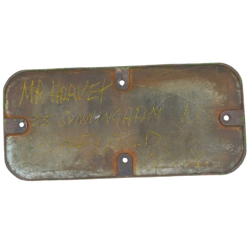 277 - A Great Western Railway brass cabside numberplate 4081. Ex-GWR Warwick Castle, 30 x 64cm. Purchased ... 