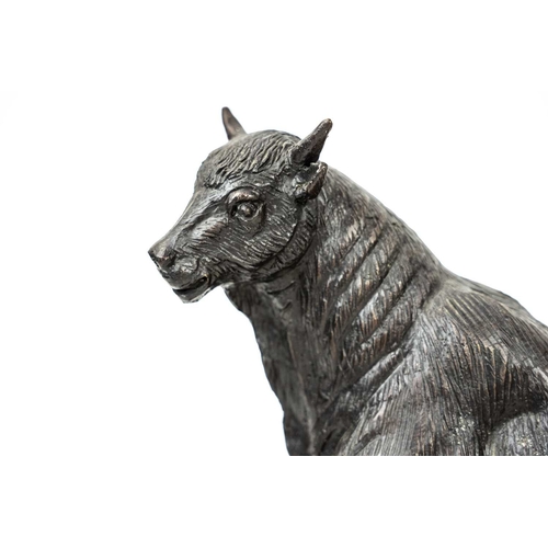 29 - After Antoine-Louis BARYE (French, 1795-1875). A bronze sculpture of a bull Raised on marble plinth ... 