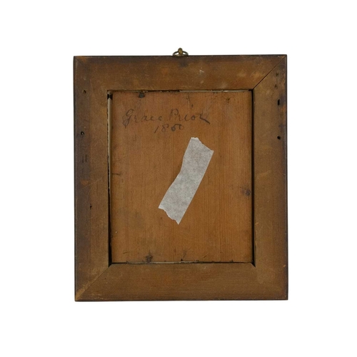 290 - A miniature overpainted photographic portrait. Inscribed Grace Prior and dated 1850 to verso. Prov -... 