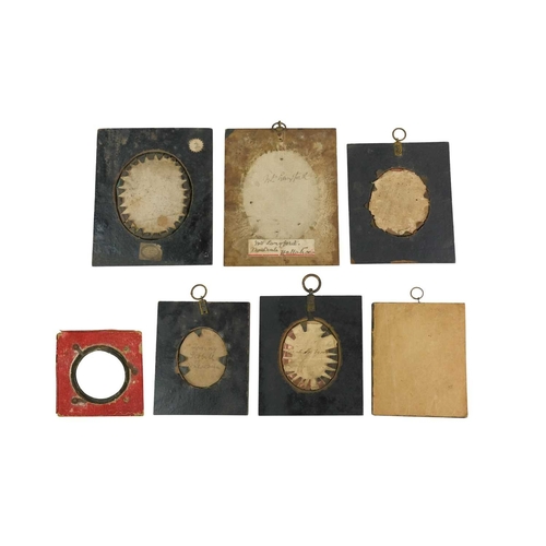 292 - Two early Victorian silhouette portraits. Highlighted in gilt, titled in ink Sarah Holbrook? and Mrs... 