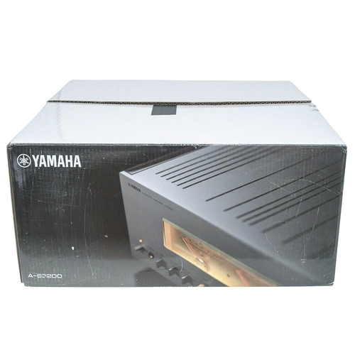 302 - Yamaha A-S3200 Integrated Amplifier. Silver colour, no remote is present, with original packaging. T... 