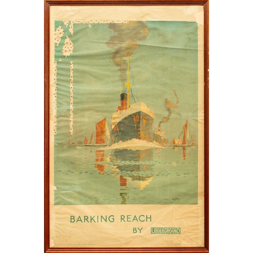 320 - After Charles Pears, Barking Reach by Underground. An original London Underground transport poster, ... 