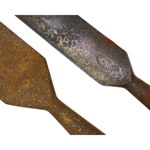 33 - A 19th century slick or framing chisel. Stamped I & I J White, 1837, Buffalo, NY, USA, with a turned... 