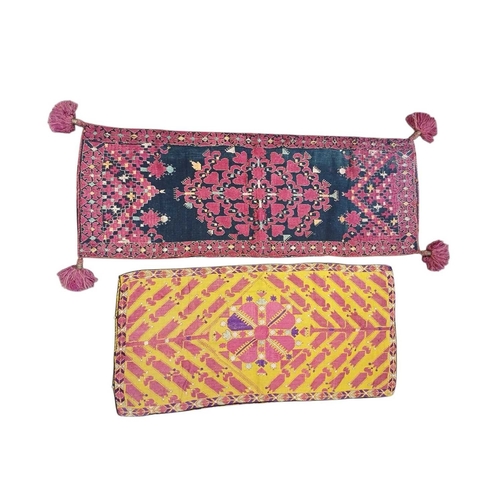 335 - An Ottoman embroidered child's waistcoat. Black felt with golden thread embroidered details handstit... 