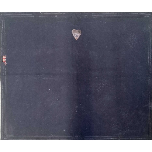 55 - A Melton cloth coaching apron With a leather belt fastening, 119cm x 145cm.