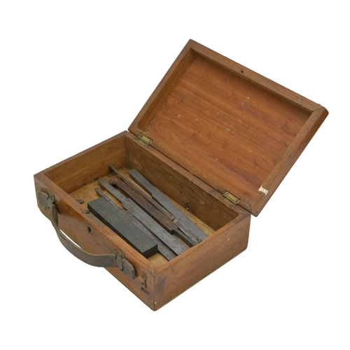 57 - A cast steel shoulder plane by Greenslade, Bristol. With rosewood infill, stamped mark on the body, ... 