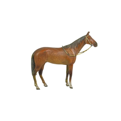 8 - An Austrian cold painted bronze figure of a horse. Stamped 'Made in Austria', height 20cm.