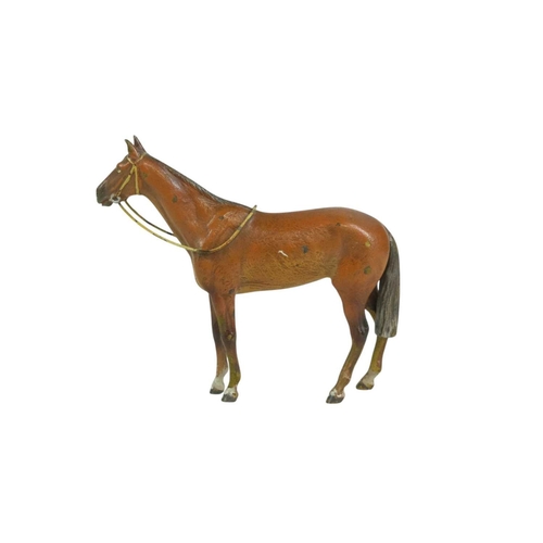 8 - An Austrian cold painted bronze figure of a horse. Stamped 'Made in Austria', height 20cm.