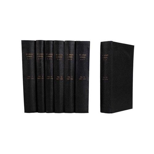86 - (Architectural and Archaeological) Seven works Seven volumes, rebound in full black modern buckram, ... 