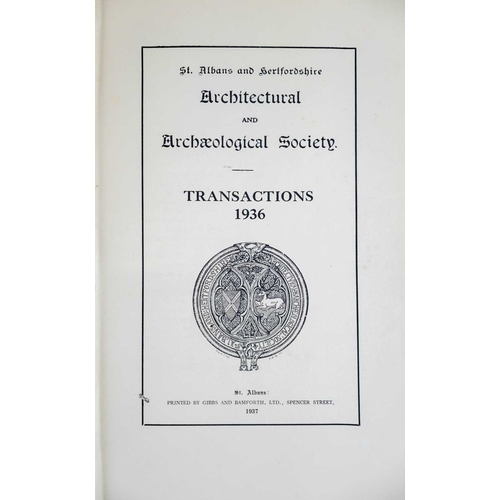 86 - (Architectural and Archaeological) Seven works Seven volumes, rebound in full black modern buckram, ... 