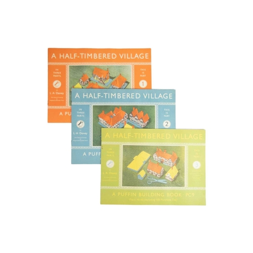 91 - L. A. Dovey Puffin Building Books - A Half Timbered Village Three first edition volumes including PC... 