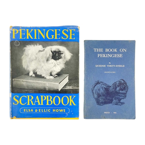 185 - (Pekingese) Elsa & Ellic Howe Pekingese Scrapbook With original yellow cloth, unclipped dj, profuse ... 