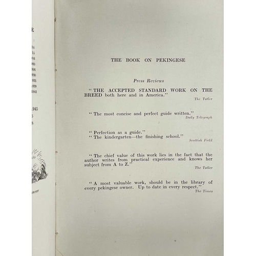 185 - (Pekingese) Elsa & Ellic Howe Pekingese Scrapbook With original yellow cloth, unclipped dj, profuse ... 