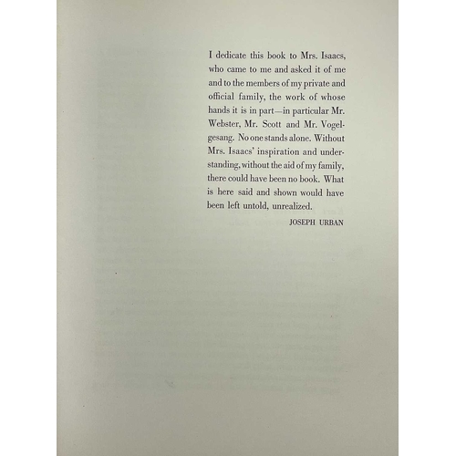 273 - (Signed Limited Edition) Joseph Urban Theatres 26/200, grey paper over boards with white embossed ti... 