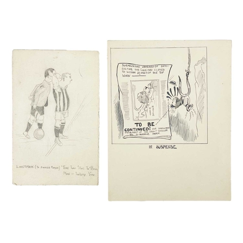 315 - (Early to mid 20th century Cartoons) Sixteen works Political and sporting, some copies, all ink on p... 