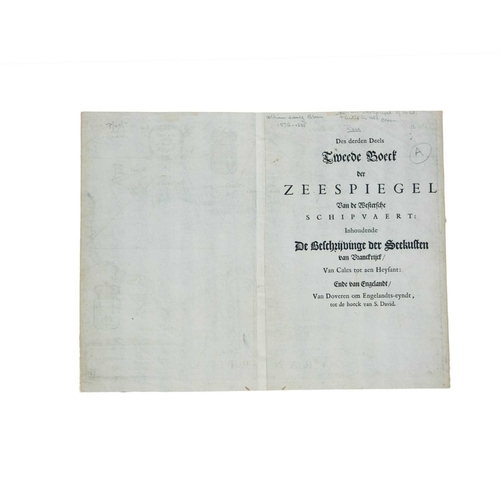 336 - (English Channel) Willem Janszoon Blaeu Het Canael tusschen Engelandt en Vranerijck Hand coloured co... 