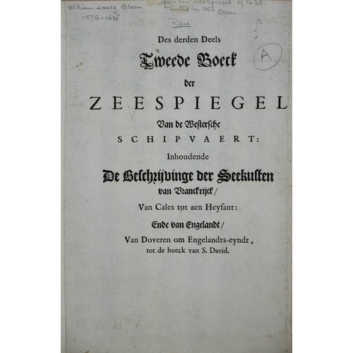 336 - (English Channel) Willem Janszoon Blaeu Het Canael tusschen Engelandt en Vranerijck Hand coloured co... 