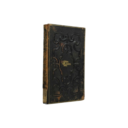 376 - (A.L.S John Ruskin) A Victorian memorial album 12mo, bound in full black calf, with repoussé decorat... 