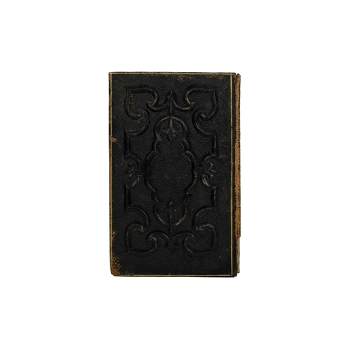 376 - (A.L.S John Ruskin) A Victorian memorial album 12mo, bound in full black calf, with repoussé decorat... 