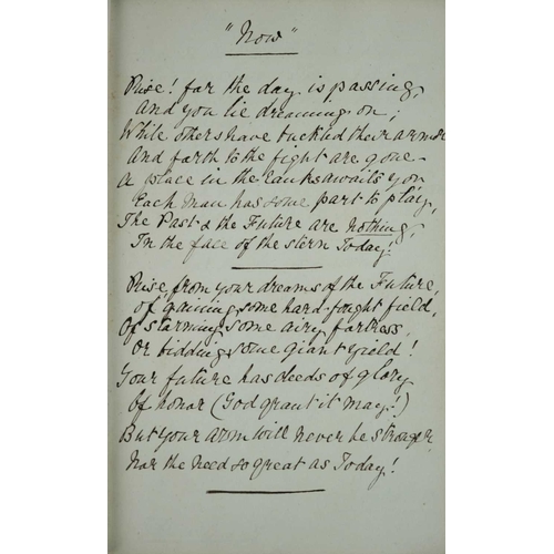 376 - (A.L.S John Ruskin) A Victorian memorial album 12mo, bound in full black calf, with repoussé decorat... 