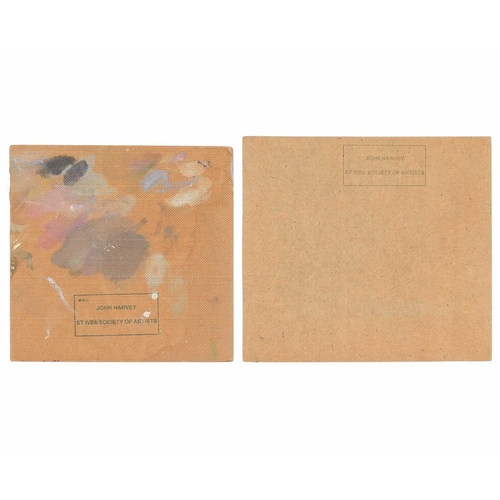 181 - § John HARVEY (1935-2023) Garden View Oil on board, studio stamp to verso, 26 x 29cm. Together with ... 