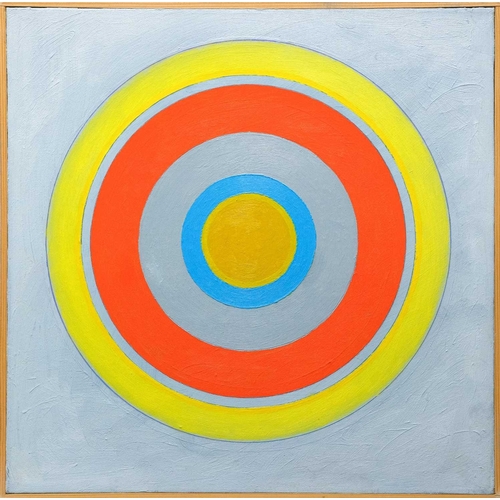 195 - § Ray HOPLEY (1948) Spin (2022) Oil on canvas, signed, titled and dated verso, 40cm x 40cm, framed 4... 