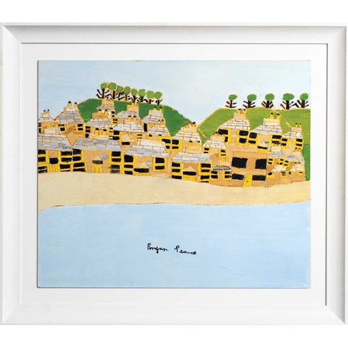 199 - § Bryan PEARCE (1929-2006) Porthmeor Beach and the Tate Gallery (2005) Oil on board, signed, 51 x 61... 