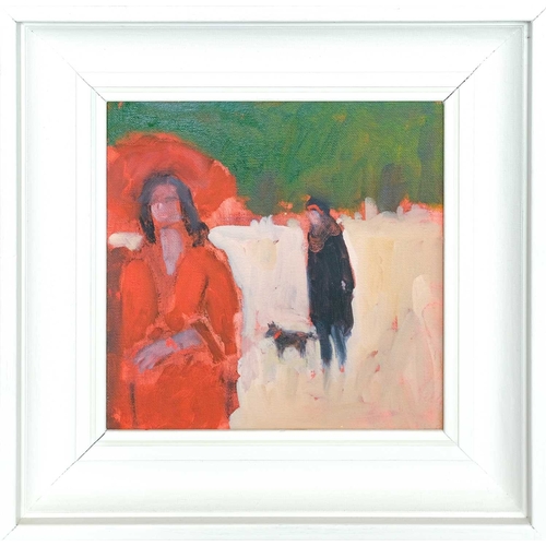200 - § Colin ORCHARD (1935) A Winter's Walk Oil on canvas, signed to verso, 24 x 25cm, 40 x 39cm framed.