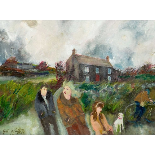 201 - § Gill WATKISS (1938-2024) Autumn Evening, Pendeen Oil on canvas, signed, titled to label verso, 30c... 