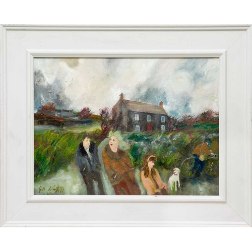 201 - § Gill WATKISS (1938-2024) Autumn Evening, Pendeen Oil on canvas, signed, titled to label verso, 30c... 