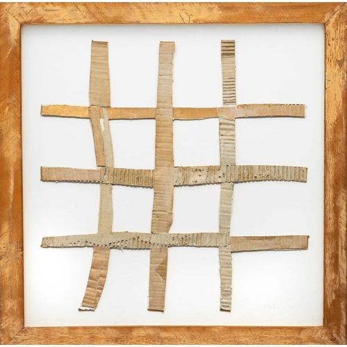 207 - § Sandra BLOW(1925-2006) Grid (1998) Mixed media collage, signed and dated '98, further signed, insc... 