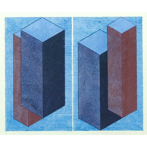 211 - § John MITCHELL (1943-2014) Projected Piers V (1996) Dry pigment on arches paper, signed and dated, ... 
