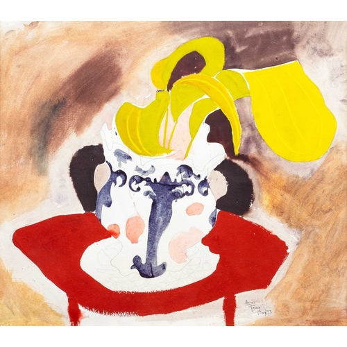 218 - § Tony GILES (1925-1994) Aspidistra, 1973 Gouache, signed, inscribed and dated '73, The Orion Galler... 