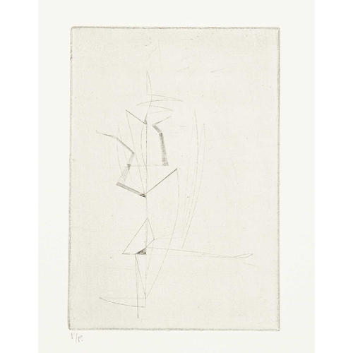 228 - § John WELLS (1907-2000) Dancer (1950) Etching, printer's proof, plate size 20 x 14cm, sheet size 37... 