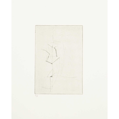 228 - § John WELLS (1907-2000) Dancer (1950) Etching, printer's proof, plate size 20 x 14cm, sheet size 37... 