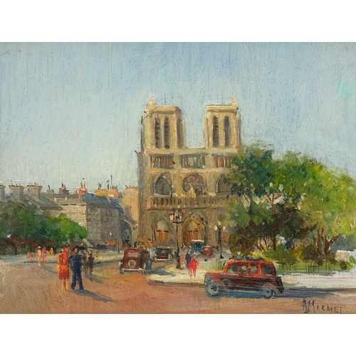 231 - Eugene GALIEN-LALOUE (1854-1941) Notre Dame oil on panel, signed 'A Michel' (pseudonym), 18 x 23cm, ... 