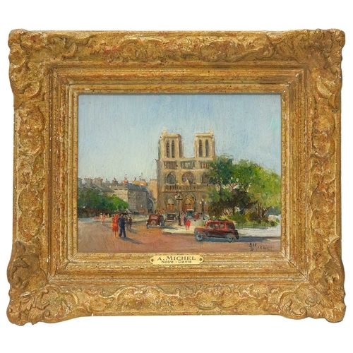 231 - Eugene GALIEN-LALOUE (1854-1941) Notre Dame oil on panel, signed 'A Michel' (pseudonym), 18 x 23cm, ... 