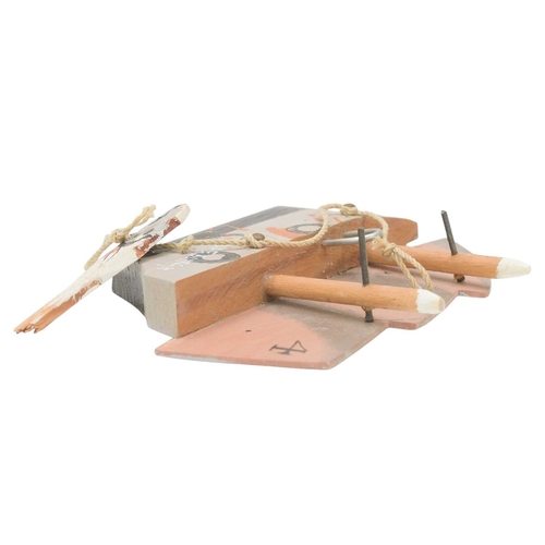 243 - § John MALTBY (1936-2020) Peter Grimes, Aldeburgh Painted wooden construction, 11 x 15cm.