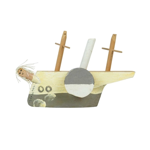 252 - § John MALTBY (1936-2020) 12345 Painted wooden construction, signed and dated '77 to verso, height 1... 