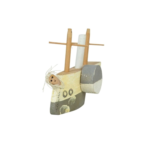 252 - § John MALTBY (1936-2020) 12345 Painted wooden construction, signed and dated '77 to verso, height 1... 