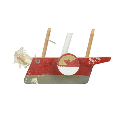 252 - § John MALTBY (1936-2020) 12345 Painted wooden construction, signed and dated '77 to verso, height 1... 
