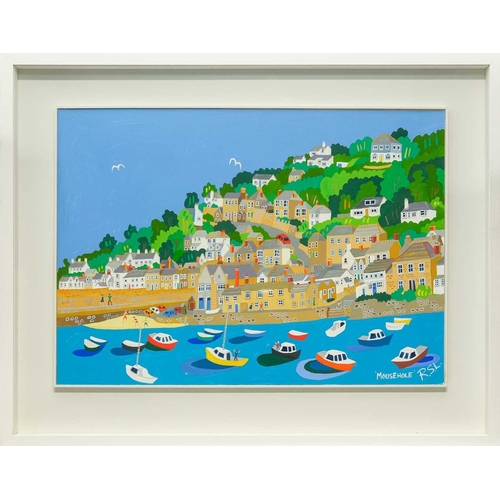 291 - § Richard Sidney LODEY (1950) Mousehole Acrylic & gouache on board, titled and signed with initials,... 