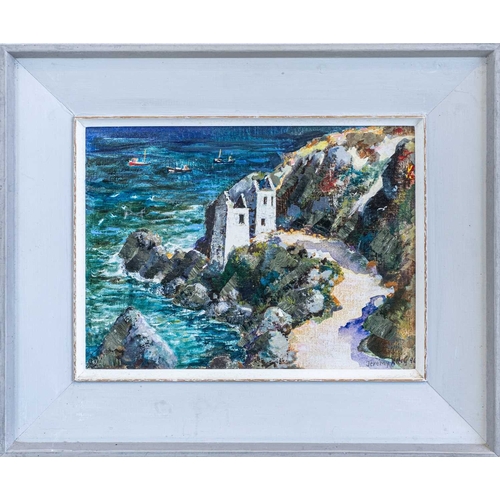 293 - § Jeremy KING (1933) Botallack Mines (1994) Oil on board, signed and dated '94, inscribed to verso, ... 