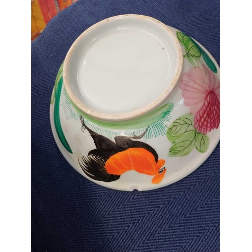 360 - A Chinese millefleur porcelain plate. Qianlong mark, but 20th century, painted in polychrome enamels... 