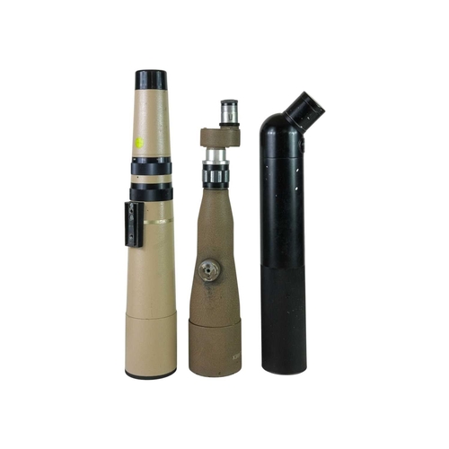 198 - A Greenkat D=60 mm spotting scope. Length 42cm, together with an Opticron Polarex 70mm scope, and a ... 