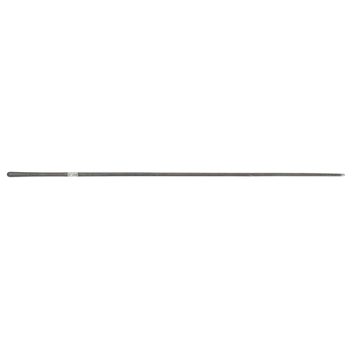 209 - An ebony long swagger stick. Banded in hallmarked silver, with rubbed markings, inscribed 'H.K. Boyl... 
